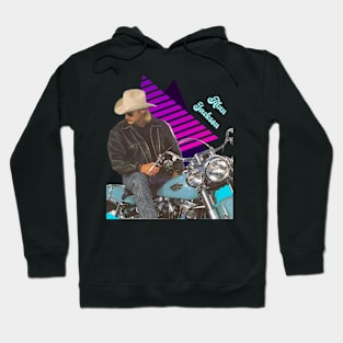 Alan Jackson 90s style art retro vintage 80s Hoodie